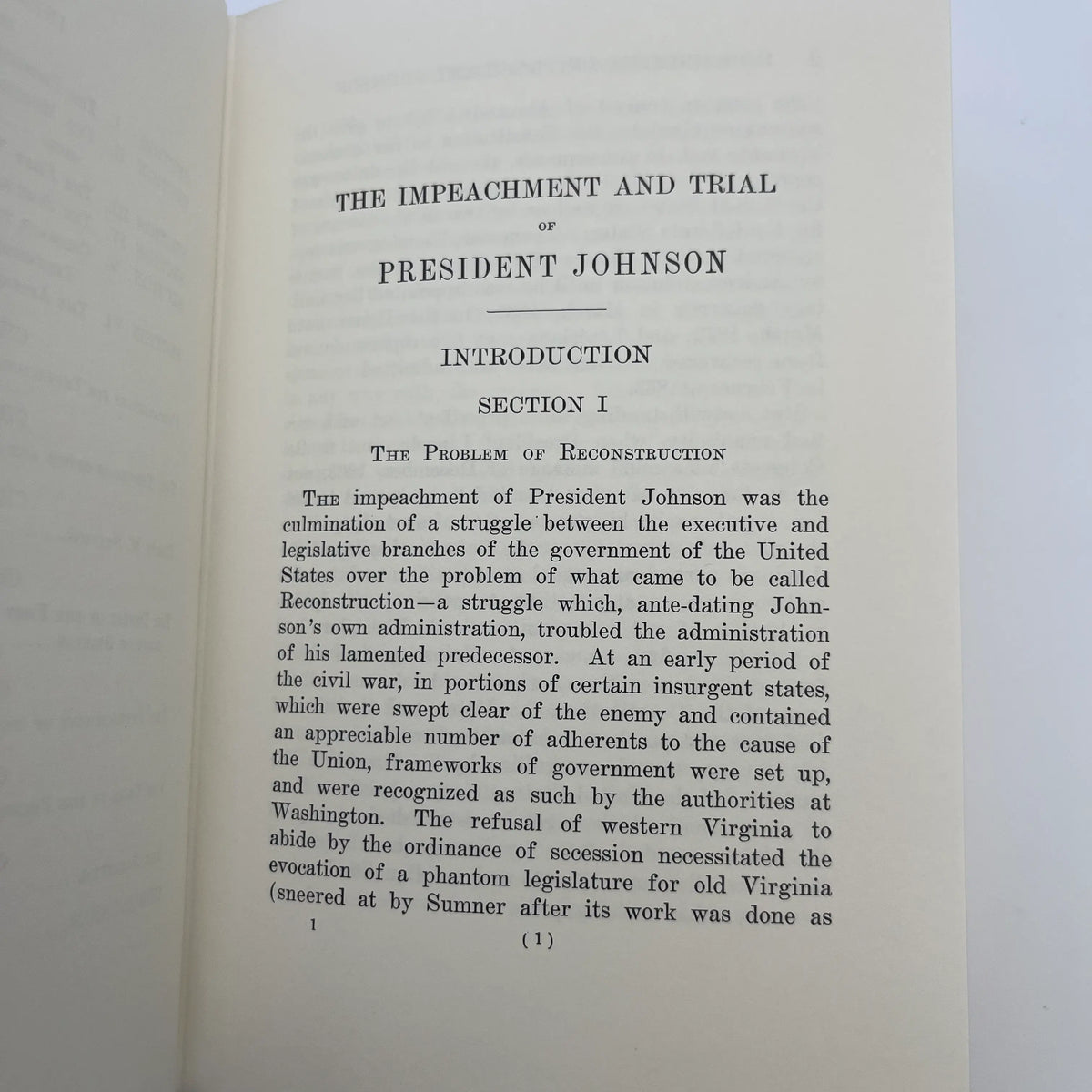 "The Impeachment and Trial of Andrew Johnson" by David Miller Dewitt - Leather-bound, gilt-edged Easton Press edition