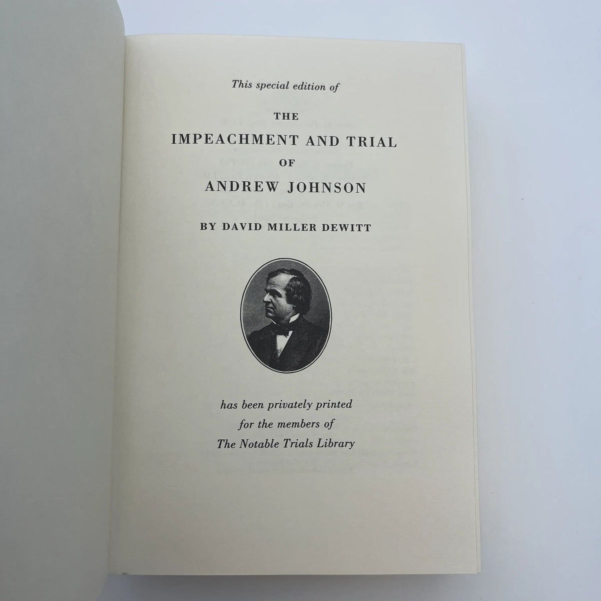 "The Impeachment and Trial of Andrew Johnson" by David Miller Dewitt - Leather-bound, gilt-edged Easton Press edition