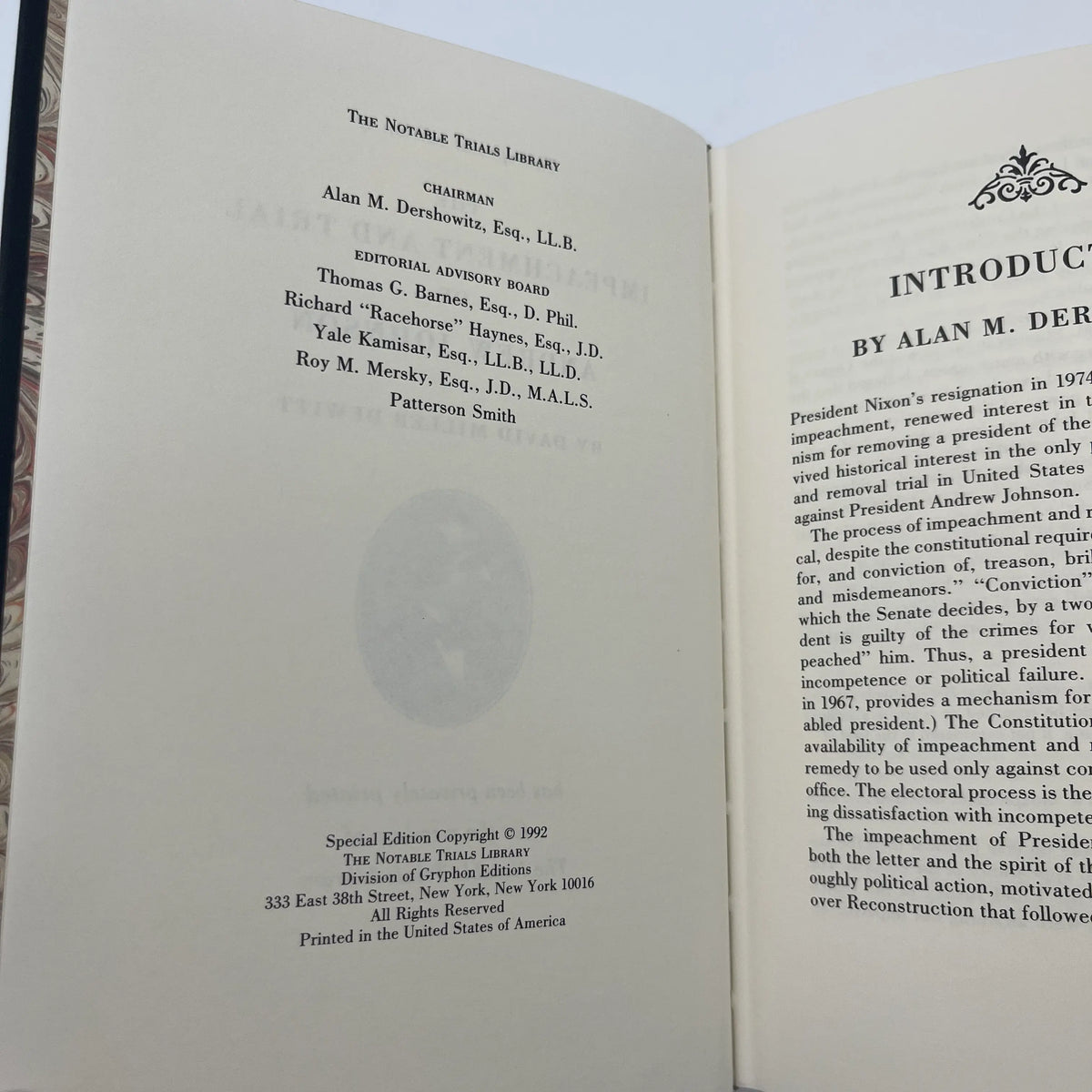 "The Impeachment and Trial of Andrew Johnson" by David Miller Dewitt - Leather-bound, gilt-edged Easton Press edition