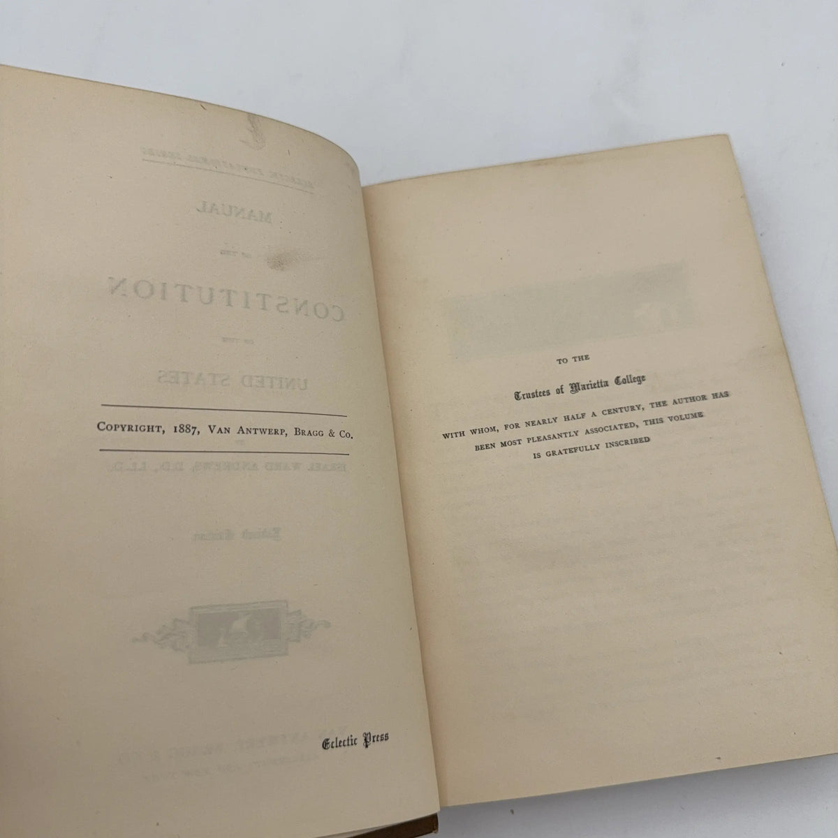 "Manual of the Constitution of the United States" by Israel Ward Andrews — 1887