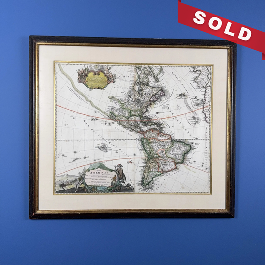 "Totius Americae Septentrionalis et Meridionalis" — Map of America — c1710