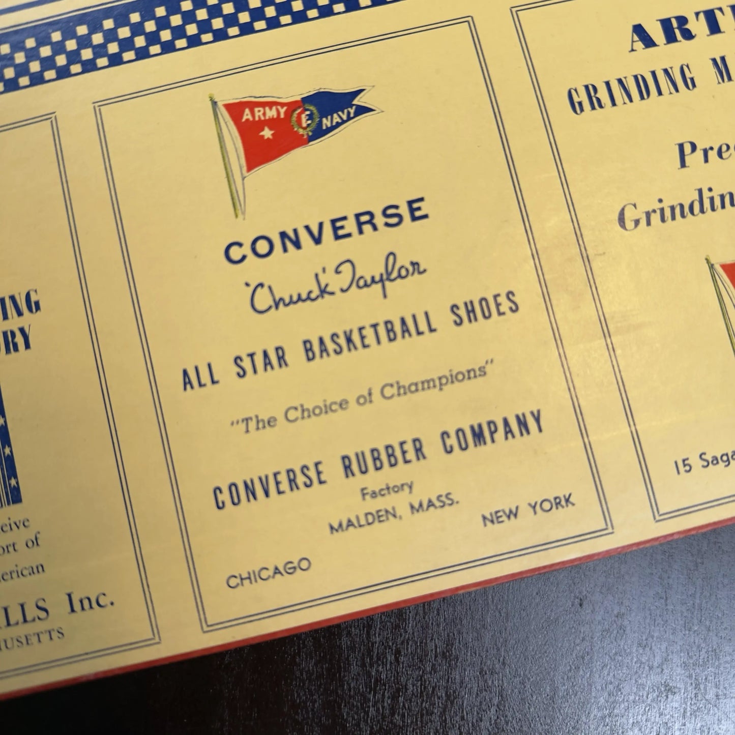 WWII Army - Navy "E" Award Supplier Checkerboard