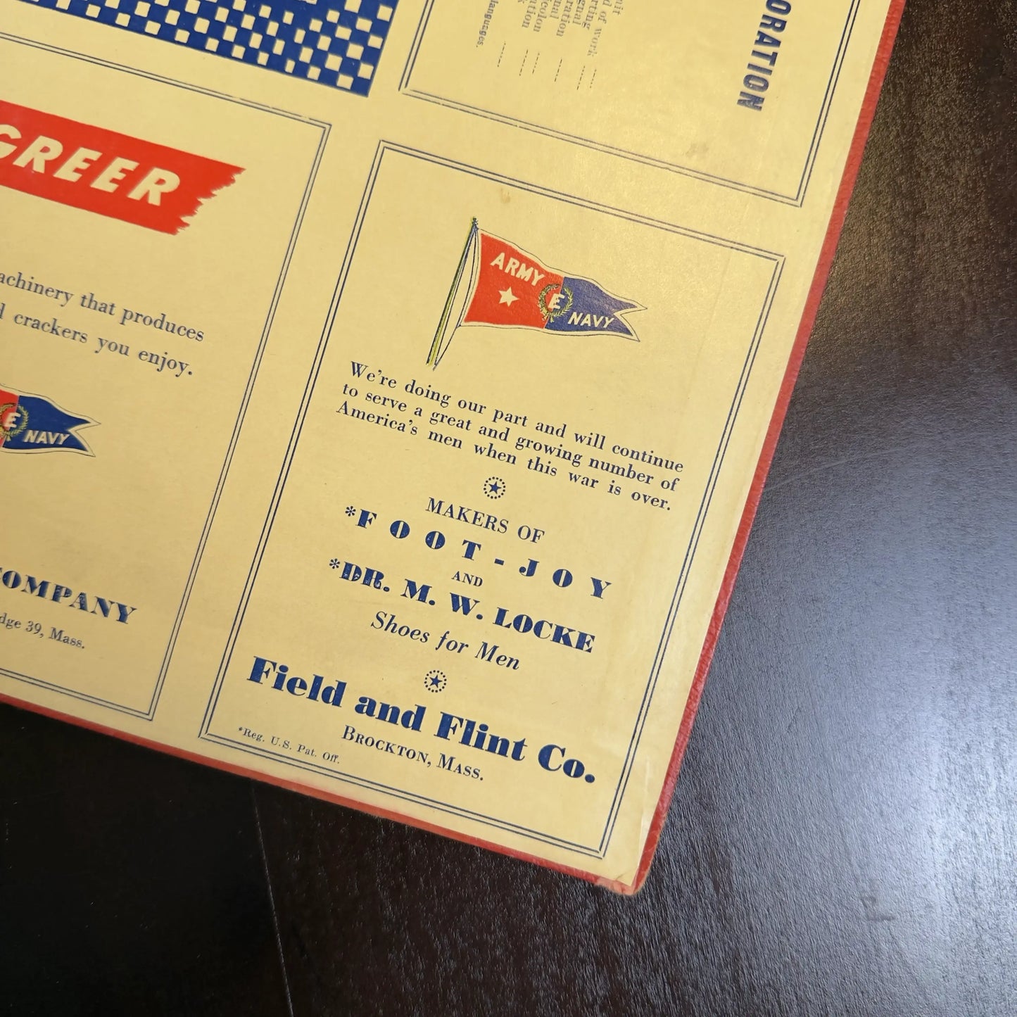 WWII Army - Navy "E" Award Supplier Checkerboard