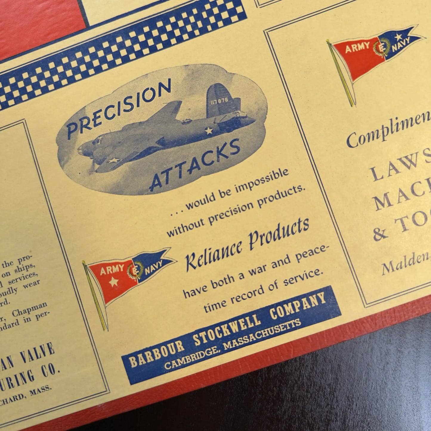 WWII Army - Navy "E" Award Supplier Checkerboard