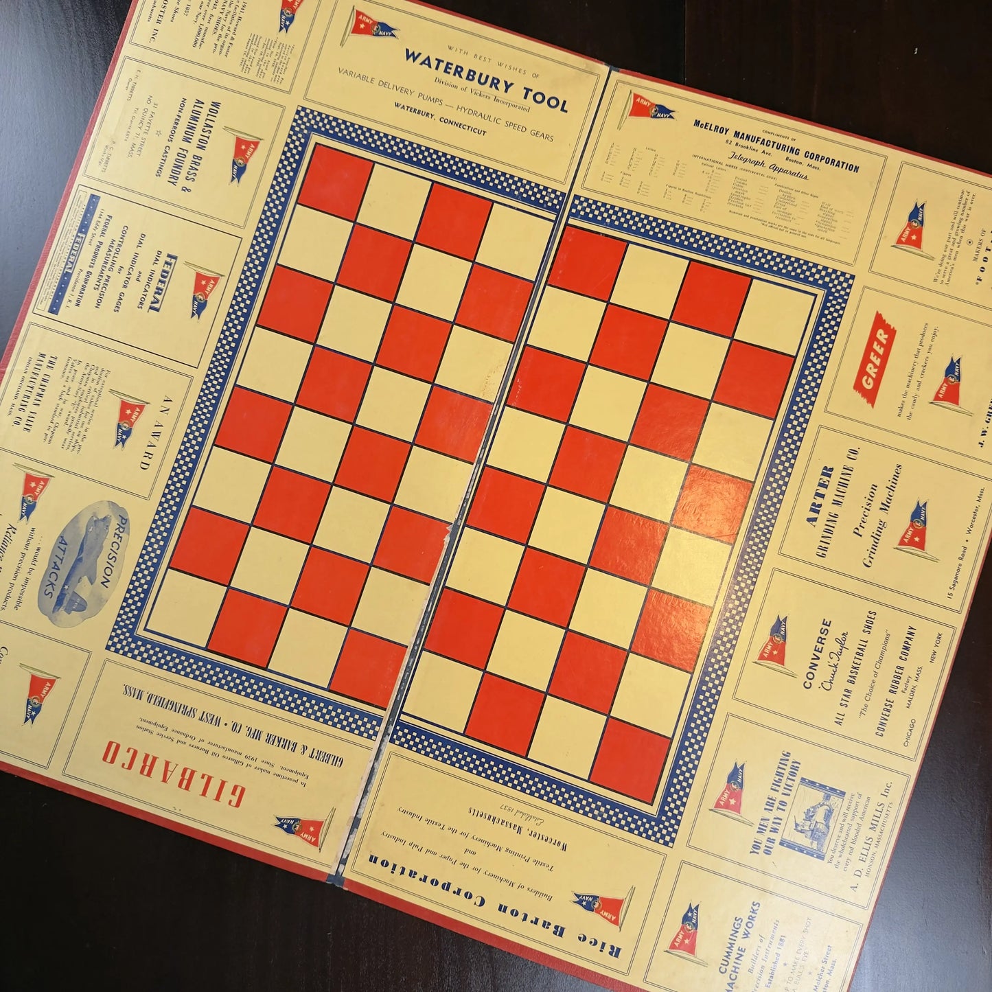 WWII Army - Navy "E" Award Supplier Checkerboard