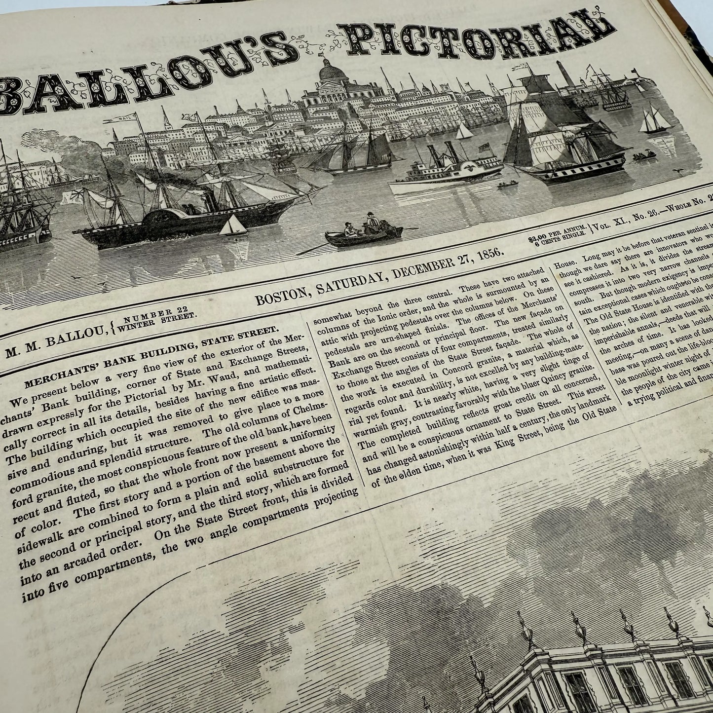 "Ballou's Pictorial Drawing-Room Companion" — From July to December 1856 — In a bound volume