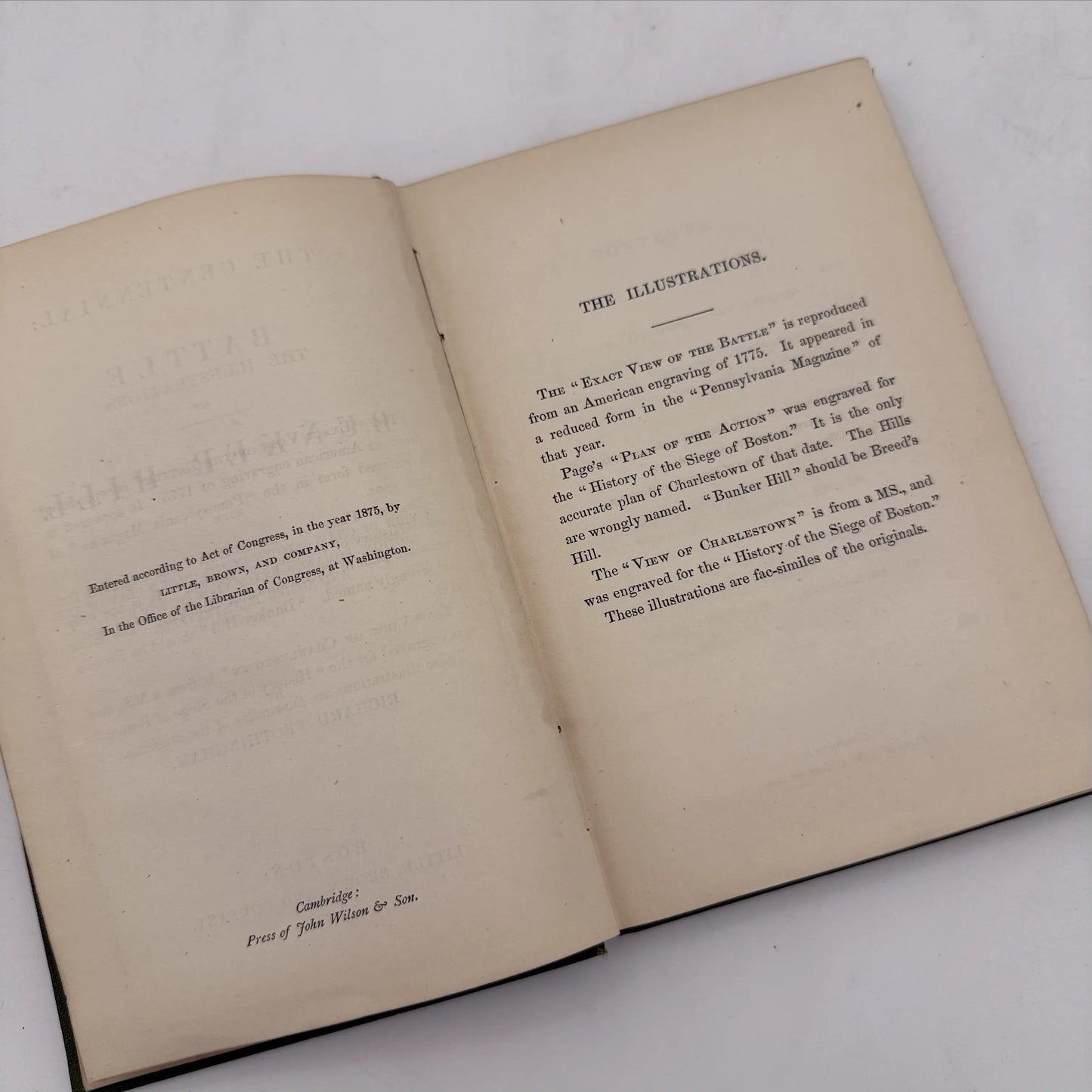 "Battle of Bunker Hill" by Richard Frothingham — 1875 — With large bound-in map