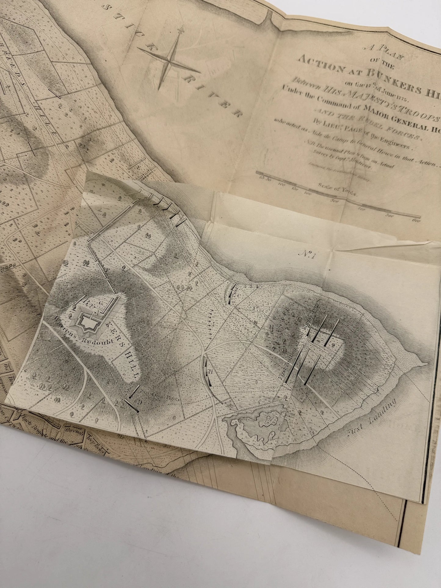 "Battle of Bunker Hill" by Richard Frothingham — 1875 — With large bound-in map