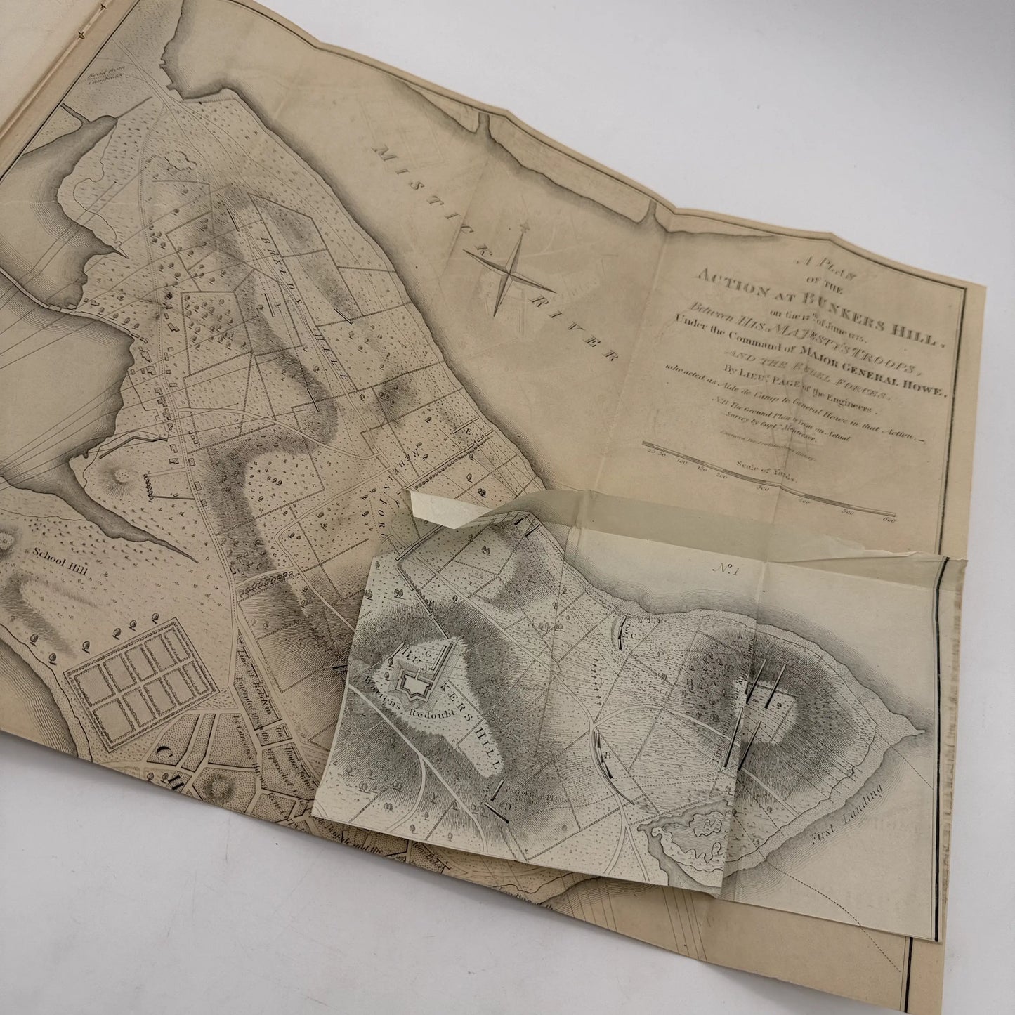 "Battle of Bunker Hill" by Richard Frothingham — 1875 — With large bound-in map