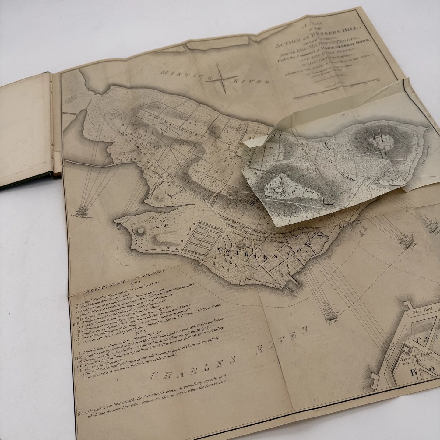 "Battle of Bunker Hill" by Richard Frothingham — 1875 — With large bound-in map