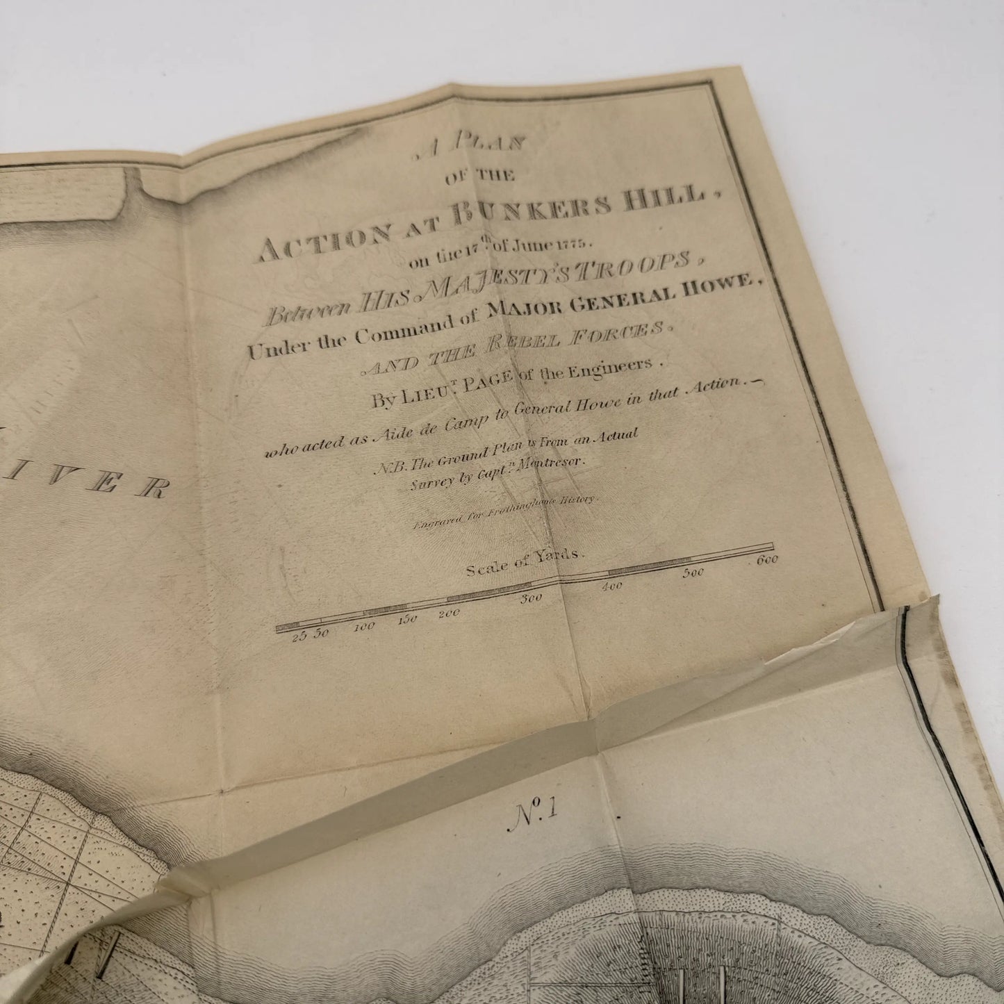 "Battle of Bunker Hill" by Richard Frothingham — 1875 — With large bound-in map