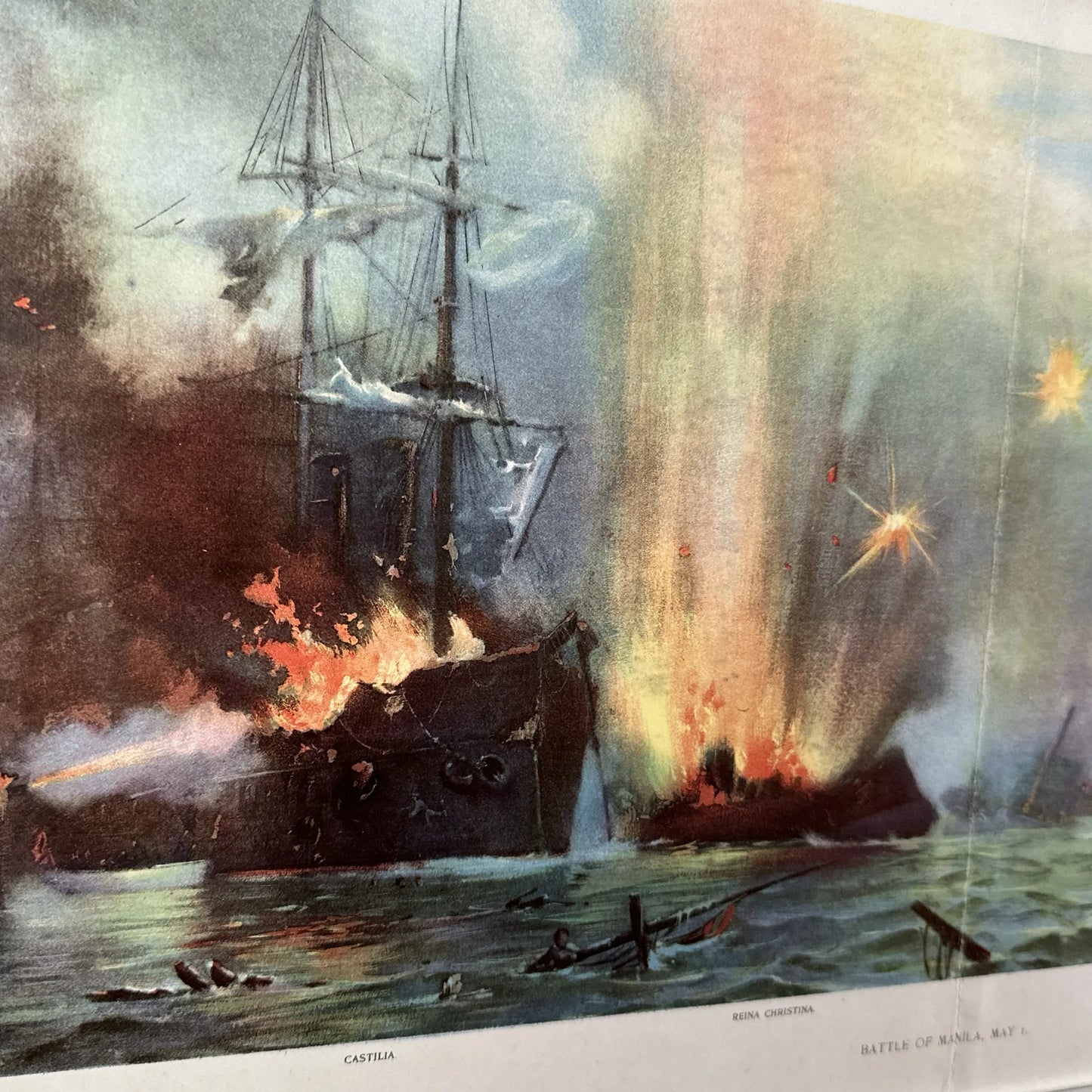 Battle of Manila, May 1, 1898 — Framed 1898 print