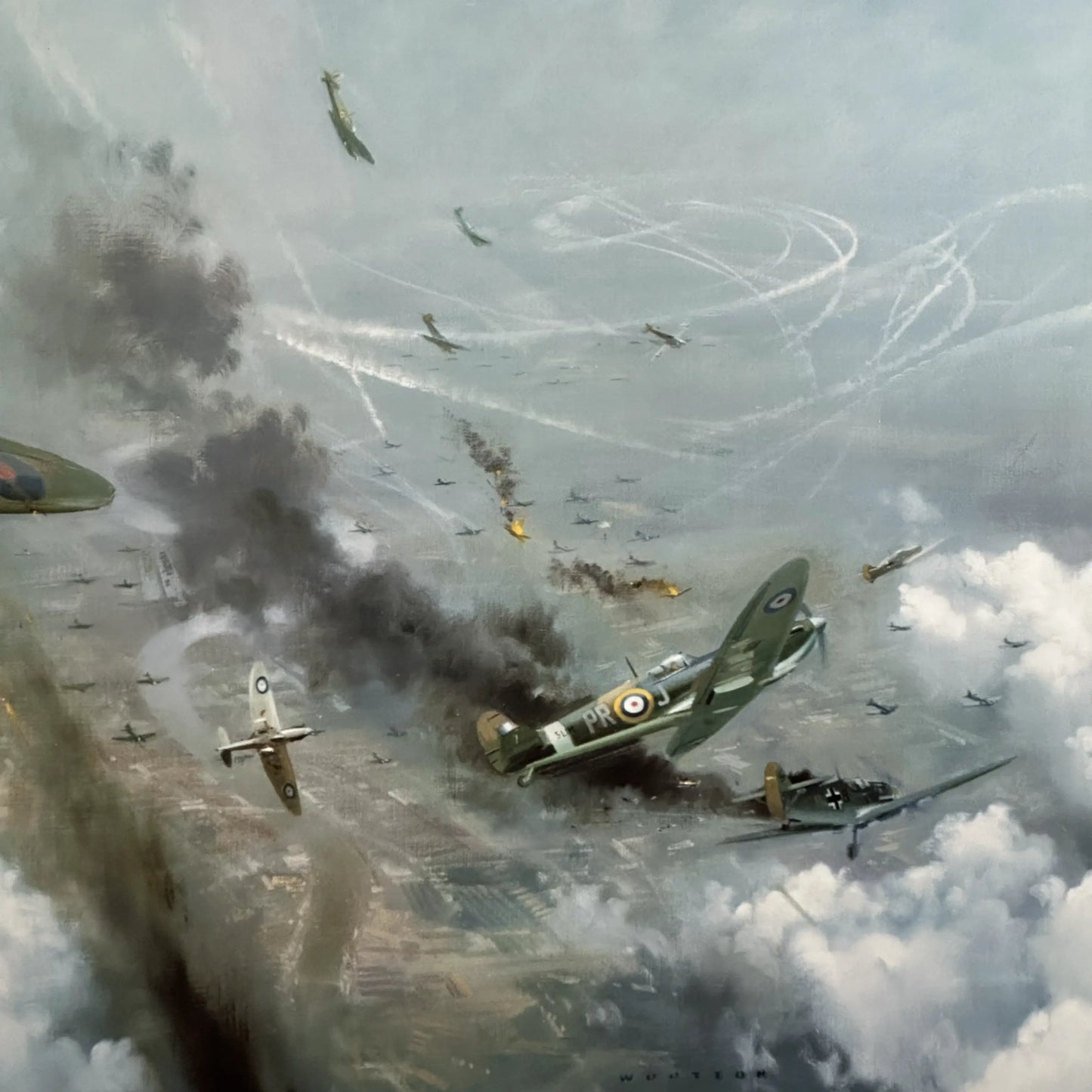 "Battle Over London" — Signed by pilots and crew — Framed — Includes Certificate of Authenticity