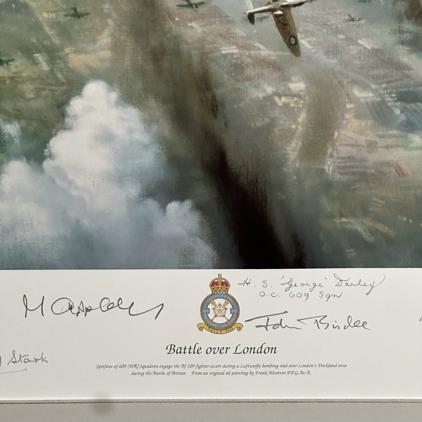 "Battle Over London" — Signed by pilots and crew — Framed — Includes Certificate of Authenticity