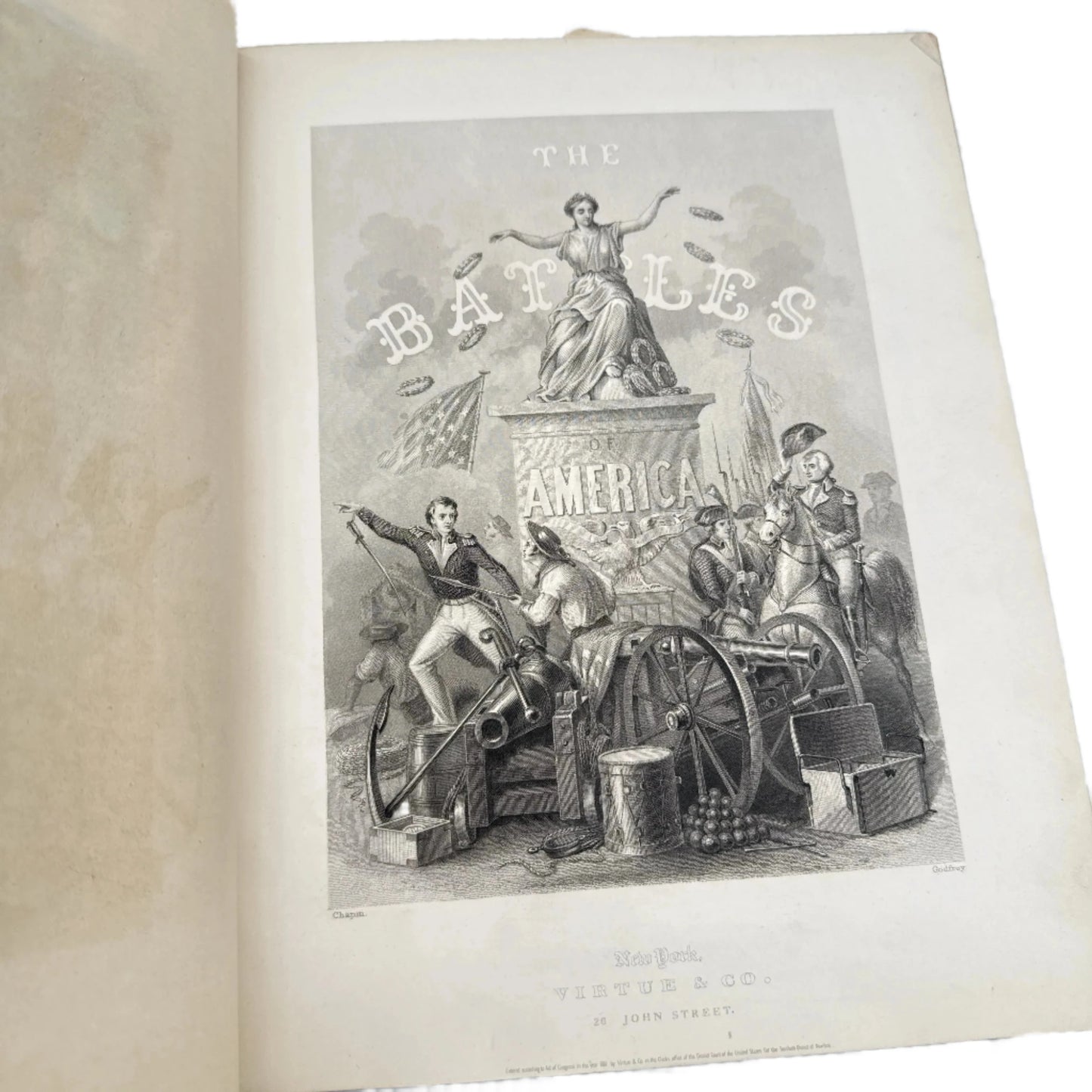 1861 "Battles of America by Sea and Land New York" by Robert Tomes — Three volume set