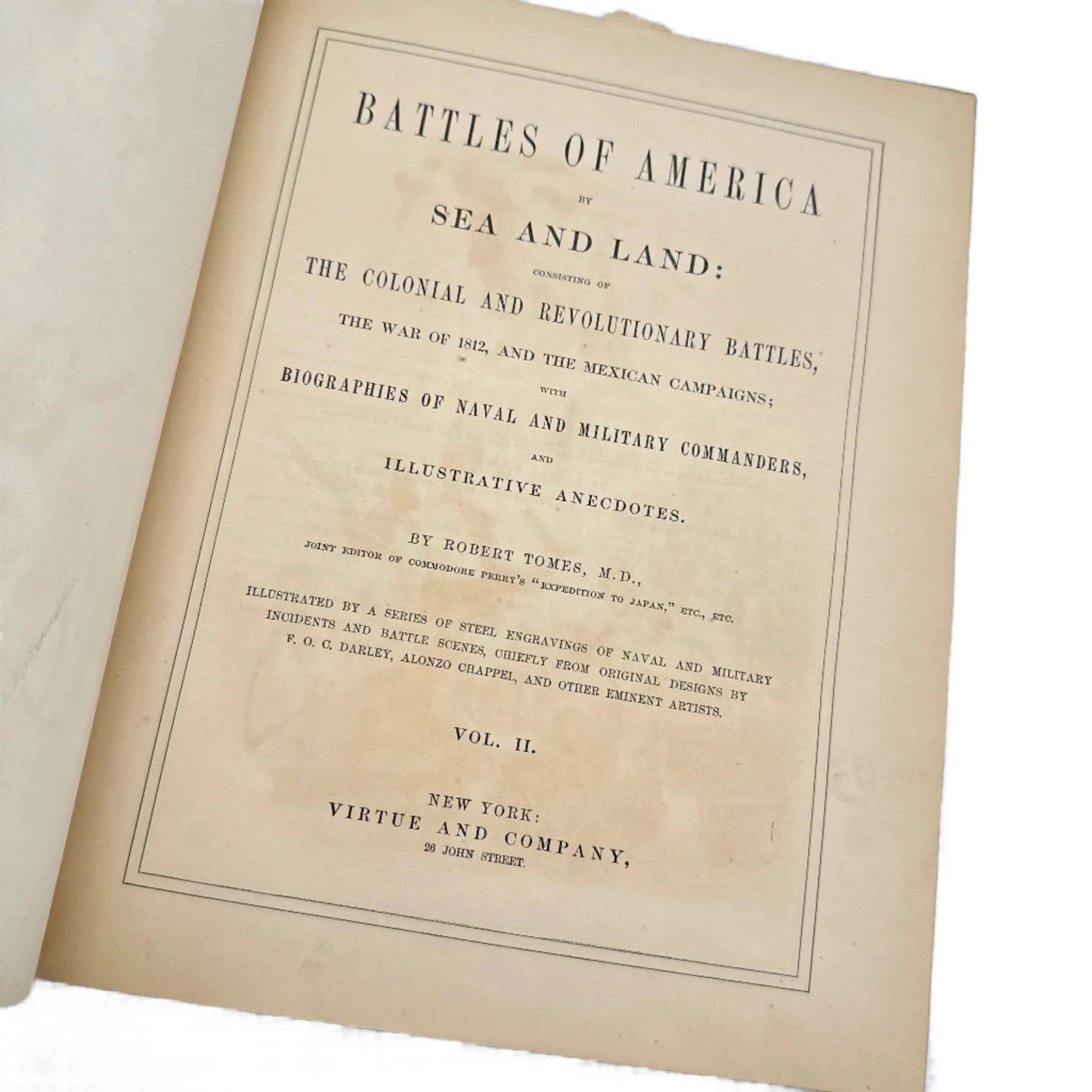 1861 "Battles of America by Sea and Land New York" by Robert Tomes — Three volume set