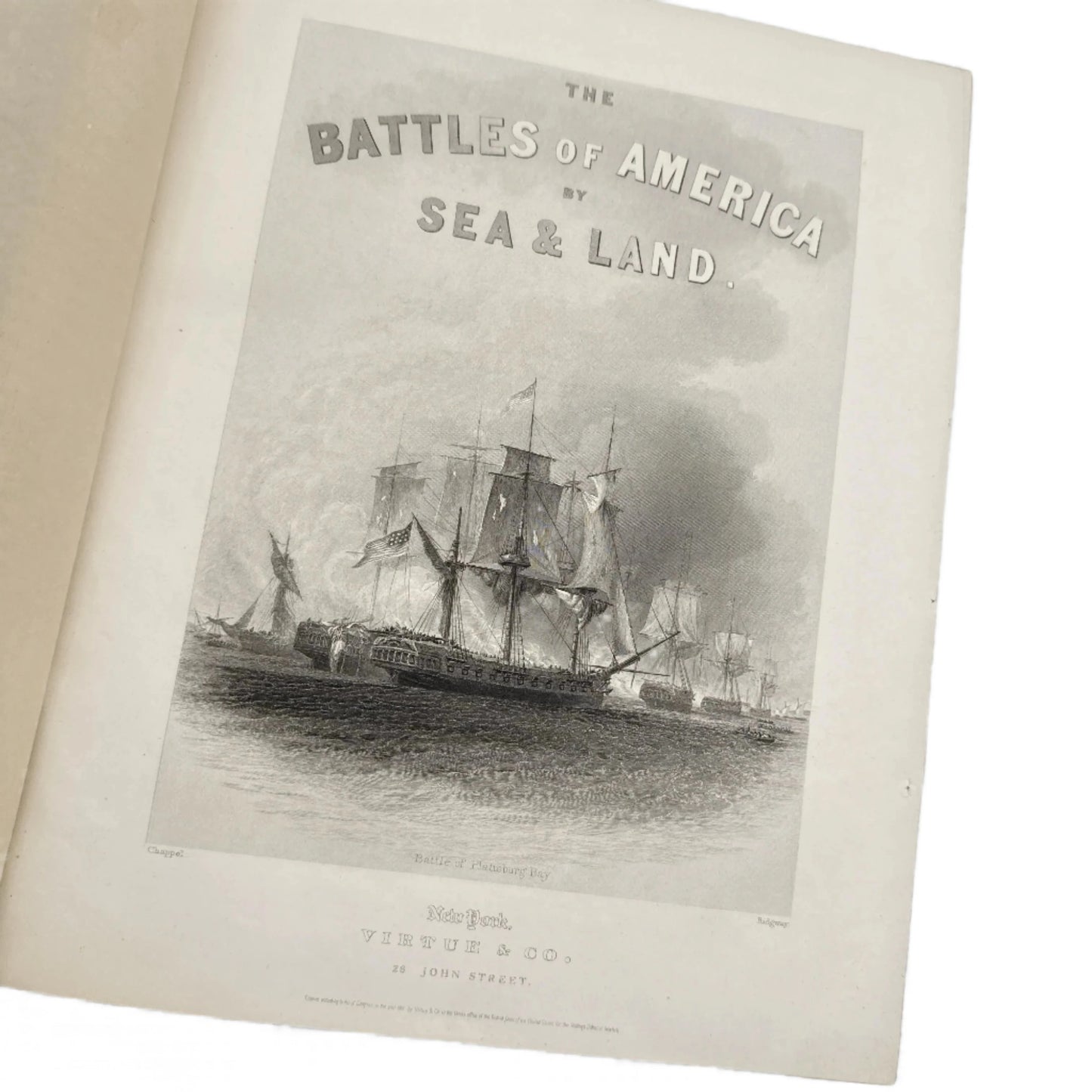 1861 "Battles of America by Sea and Land New York" by Robert Tomes — Three volume set