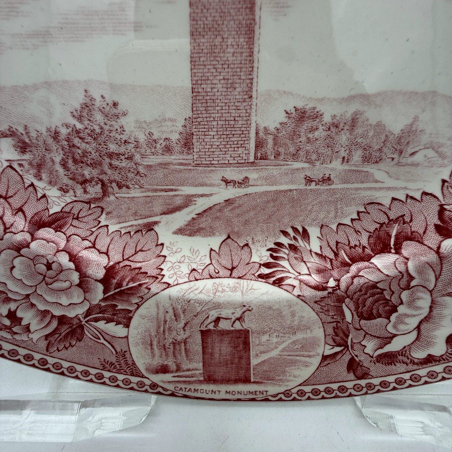 Bennington Battle Monument Wedgwood Plate with John Stark and Ethan Allen