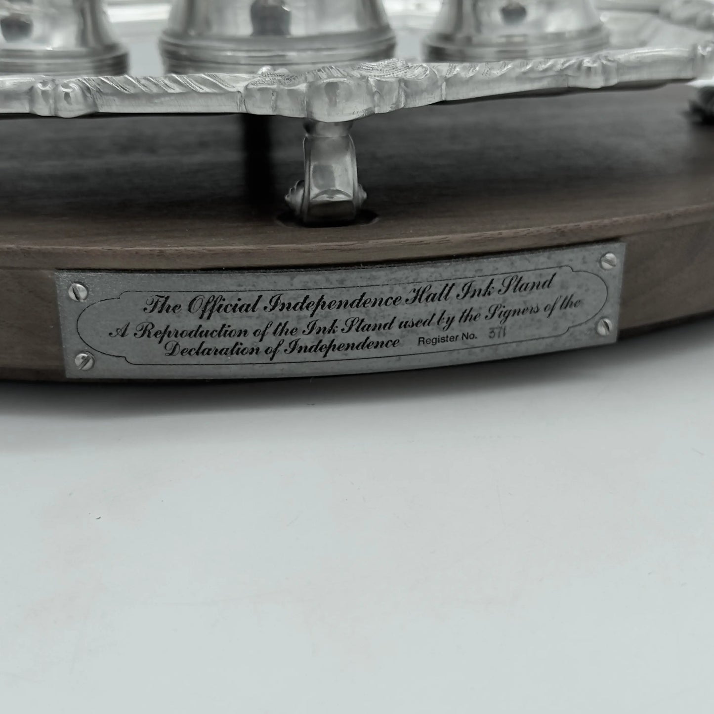 The Syng Inkstand — Official Independence Hall Ink Stand Reproduction for the Bicentennial — Number 371