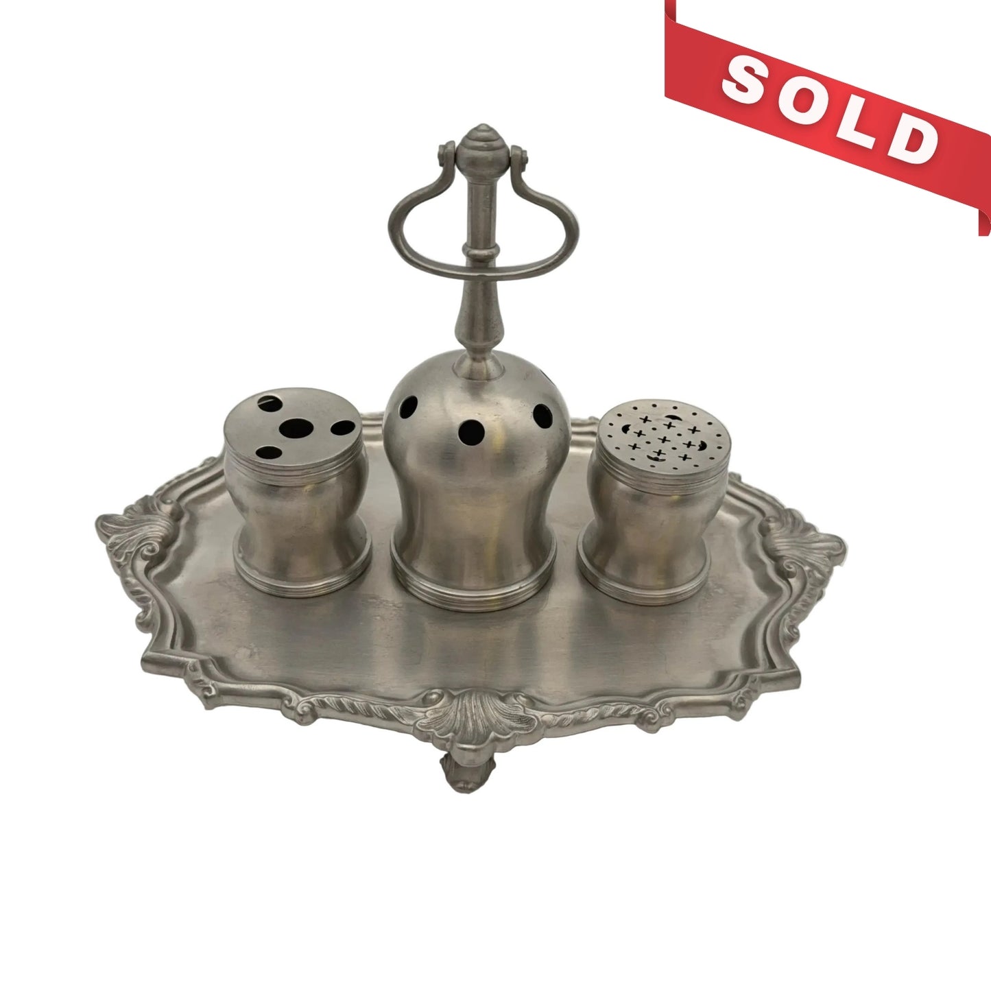 Philip Syng Inkstand in Satin Pewter Finish — Official Independence Hall Ink Stand Reproduction for the Bicentennial