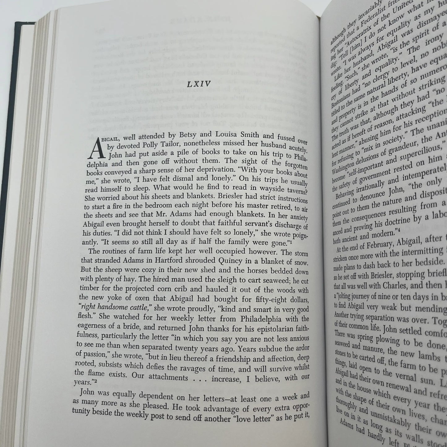 "John Adams" by Page Smith — Two volume set — Leather-bound, gilt-edged Easton Press edition