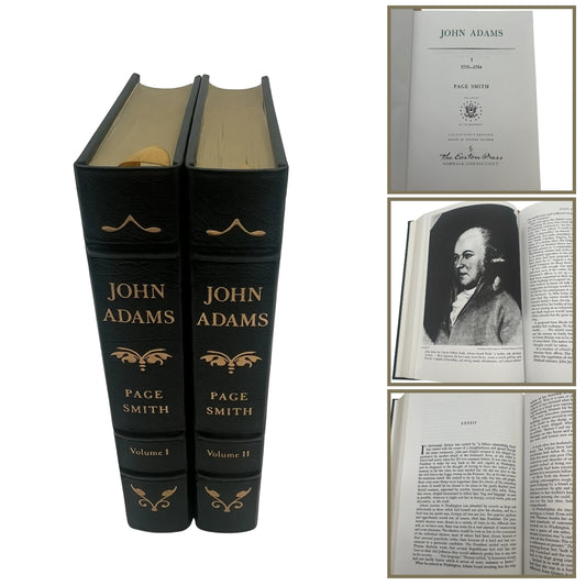 "John Adams" by Page Smith — Two volume set — Leather-bound, gilt-edged Easton Press edition