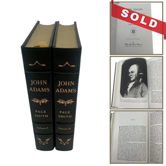 "John Adams" by Page Smith — Two volume set — Leather-bound, gilt-edged Easton Press edition