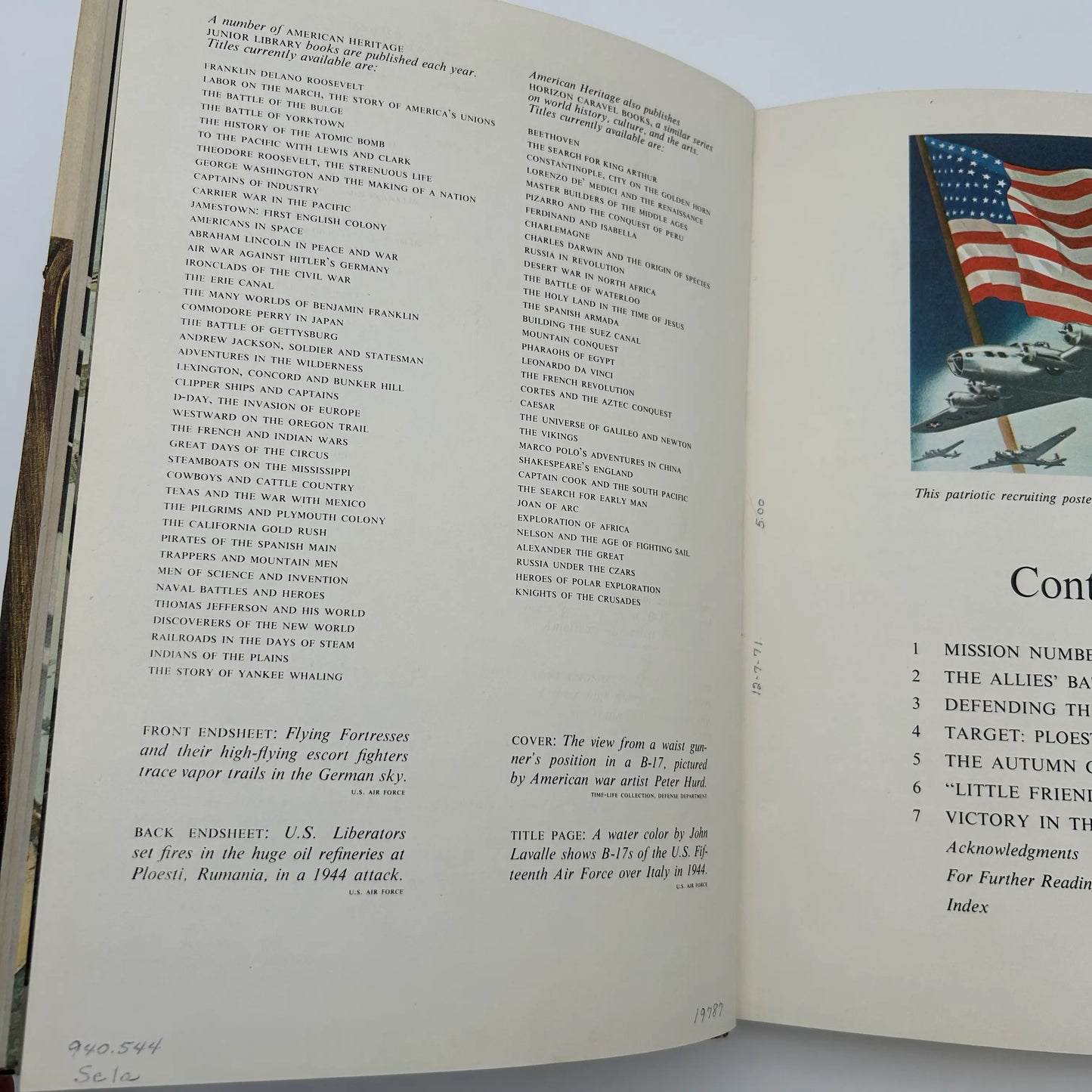 Air War Against Hitler's Germany - "Junior Library" — Stephen W. Sears