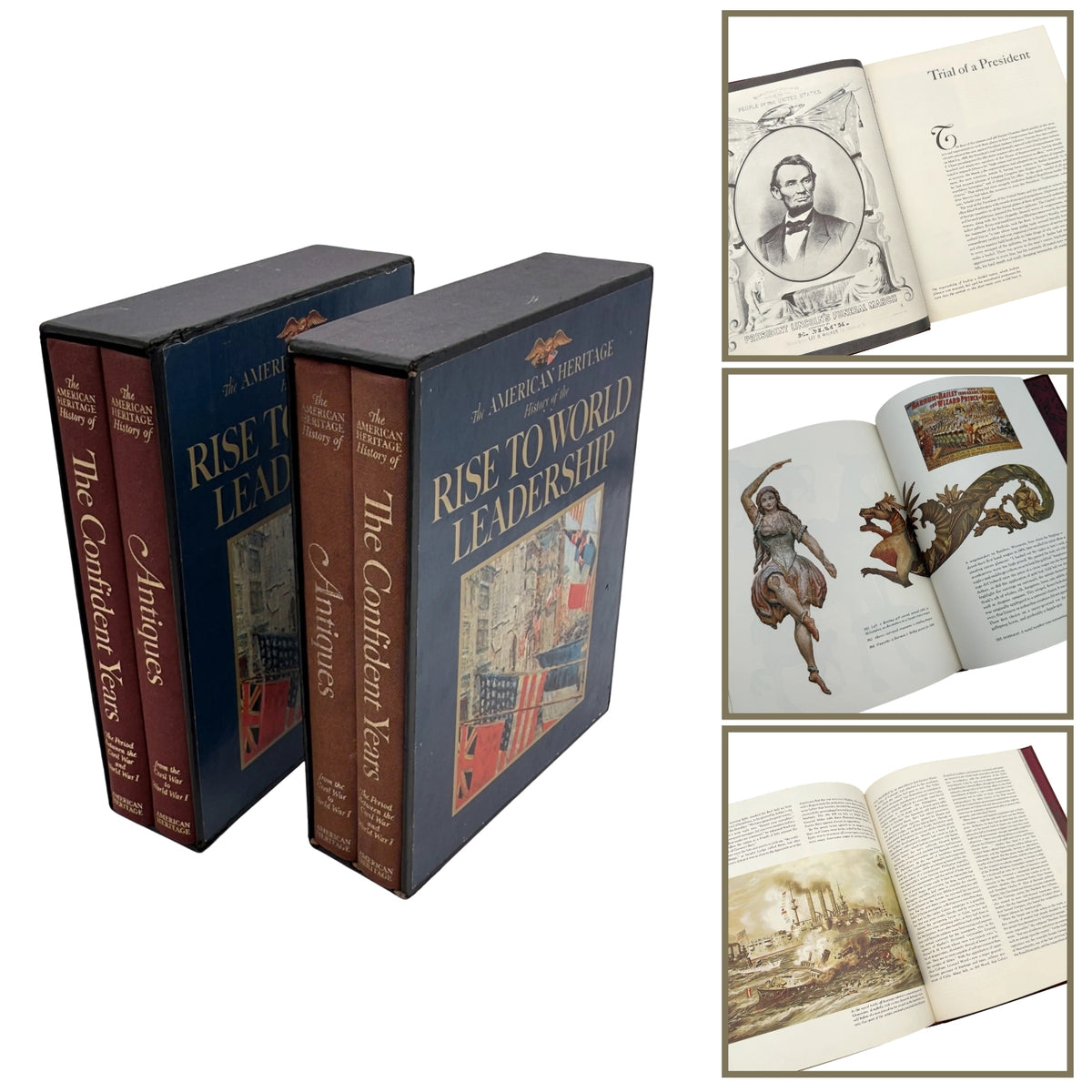 American Heritage: Rise to World Leadership — "The Confident Years" and "Antique" — in a slipcase