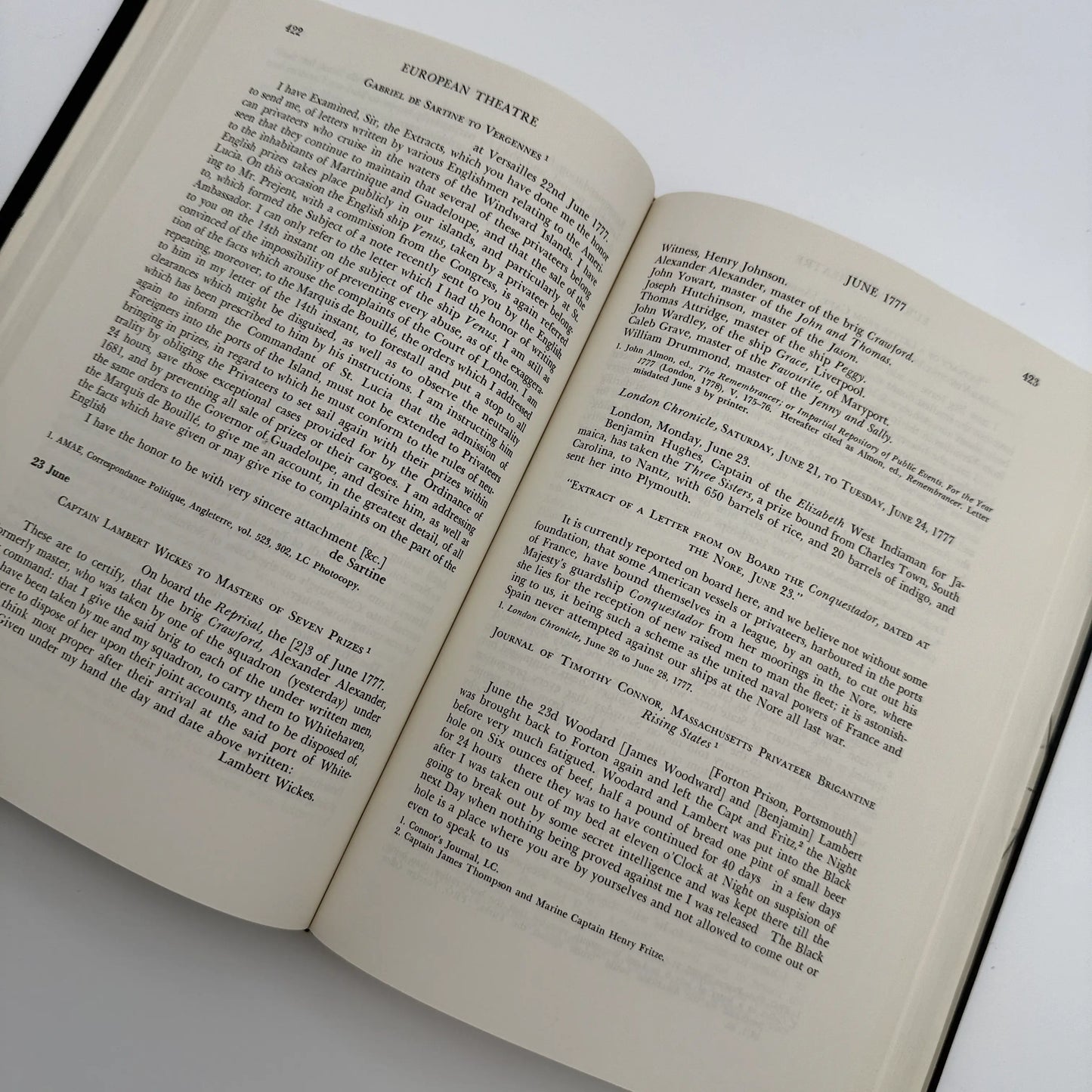 Naval Documents of the American Revolution — Volumes 6 and 9 — 1776 and 1777