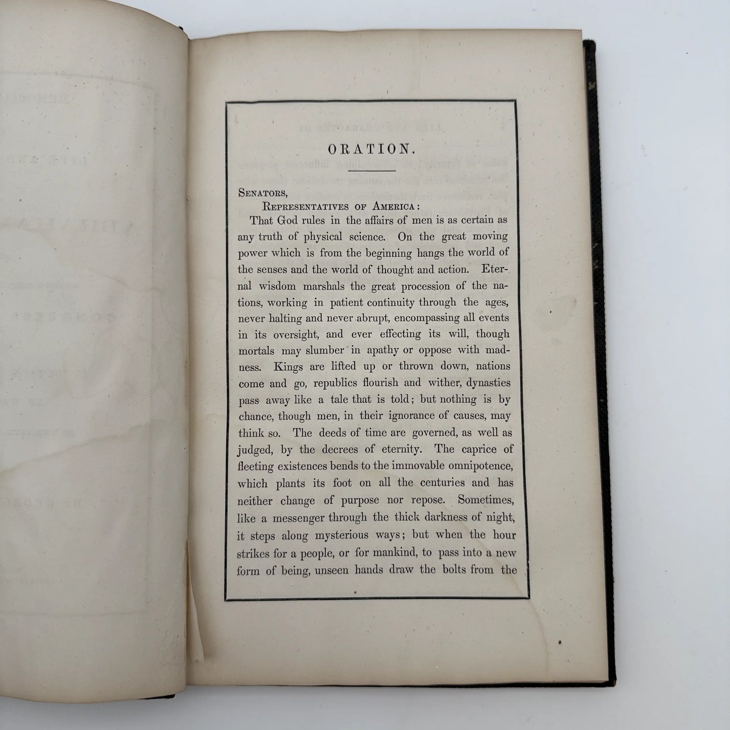 "The Memorial Address on the Life and Character of Abraham Lincoln" by George Bancroft — First edition