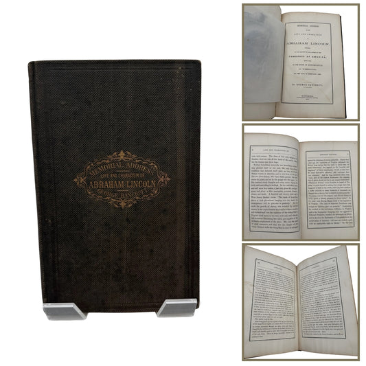 "The Memorial Address on the Life and Character of Abraham Lincoln" by George Bancroft — First edition
