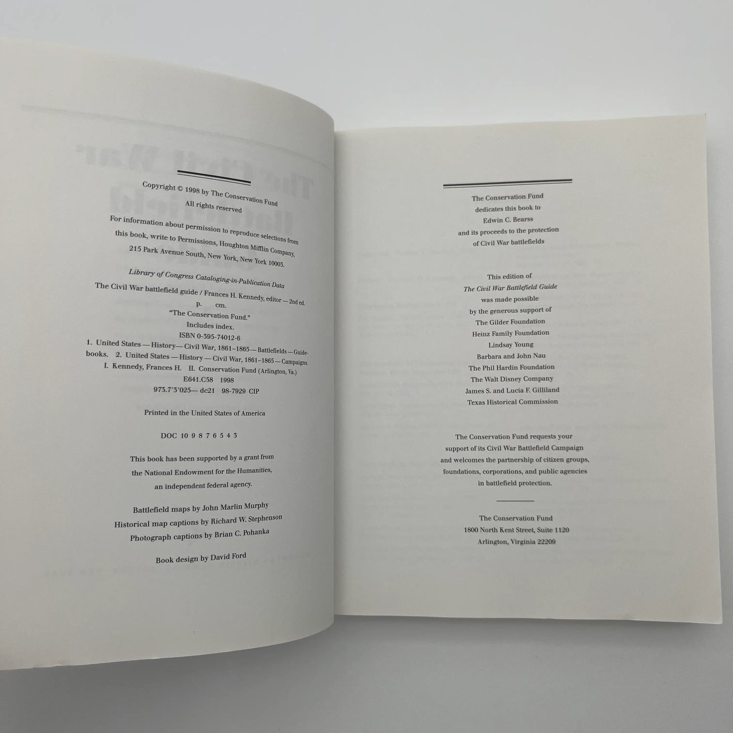 "The Civil War Battlefield Guide" Edited by Frances H. Kennedy