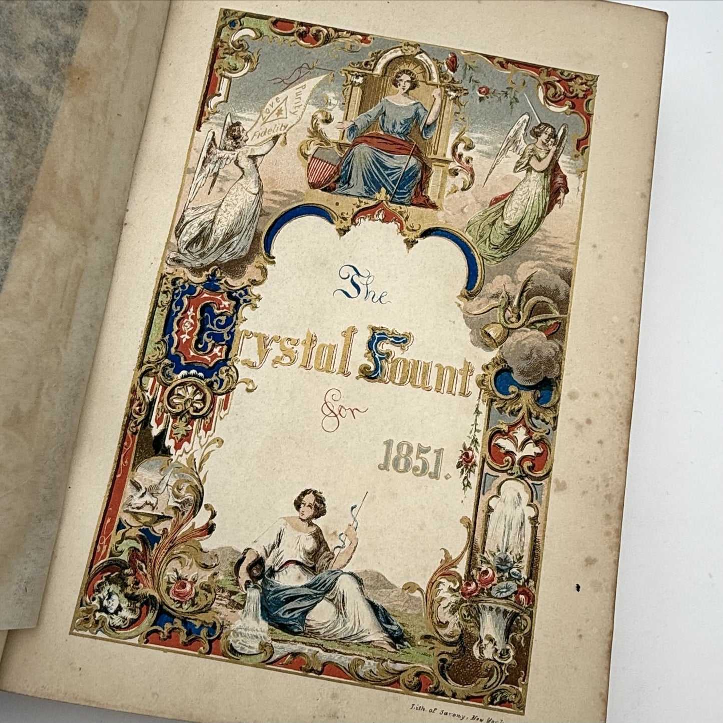 "The Crystal Fount for 1851" Edited by T.S. Arthur — 1851