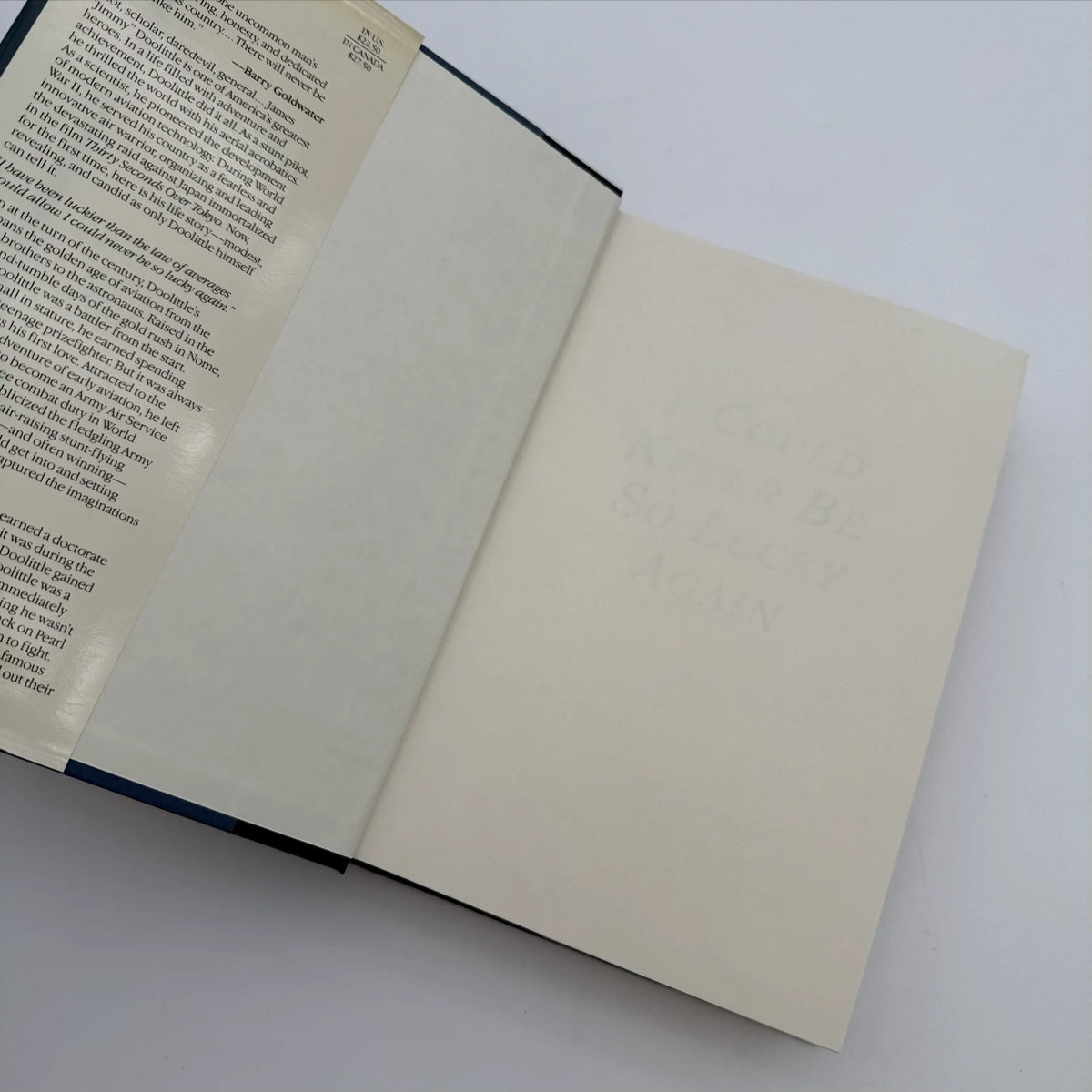 "I Could Never Be So Lucky Again: An Autobiography" by General James H. “Jimmy” Doolittle with Carrol V. Glines