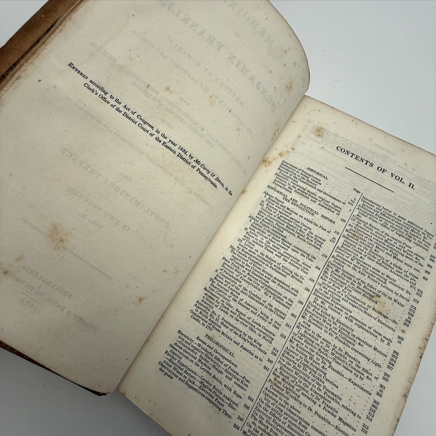 Life and Writings of Benjamin Franklin, Autobiography — 1834 — In two volumes