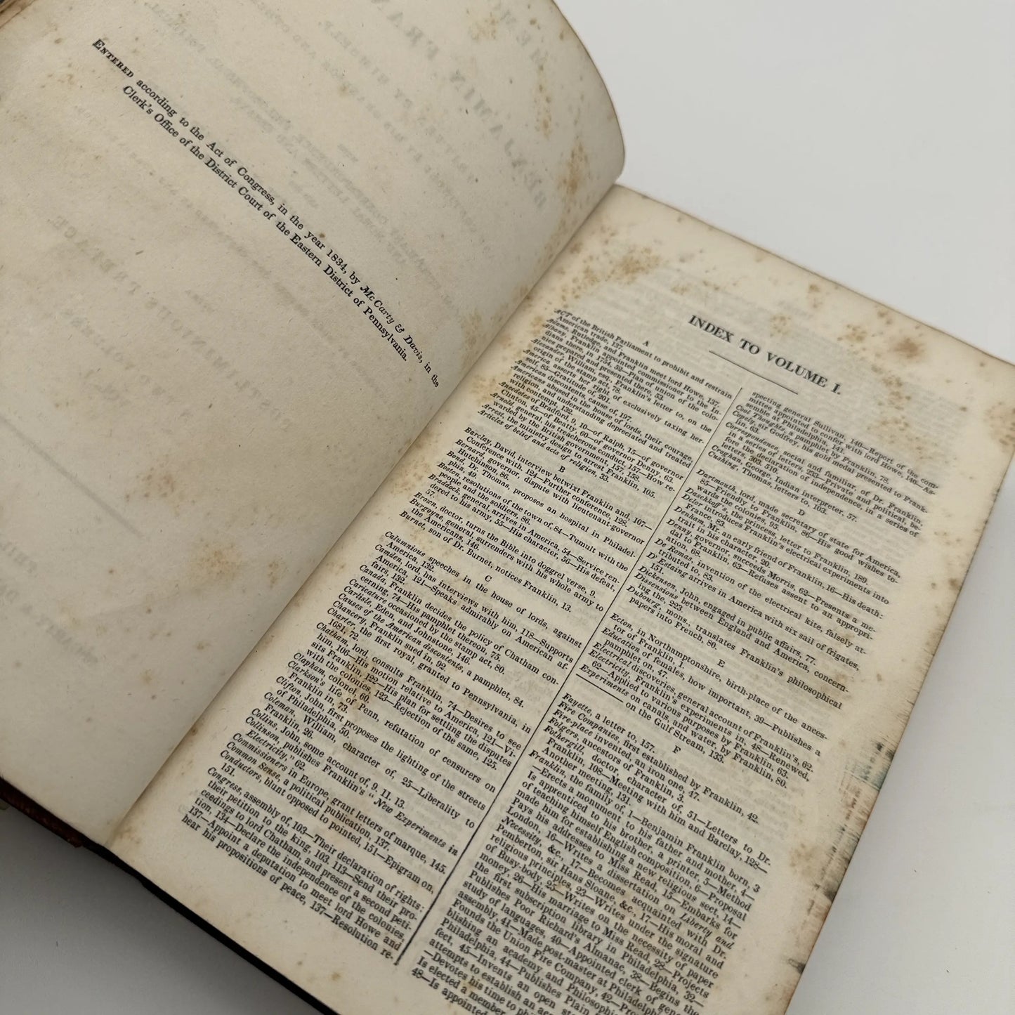 Life and Writings of Benjamin Franklin, Autobiography — 1834 — In two volumes