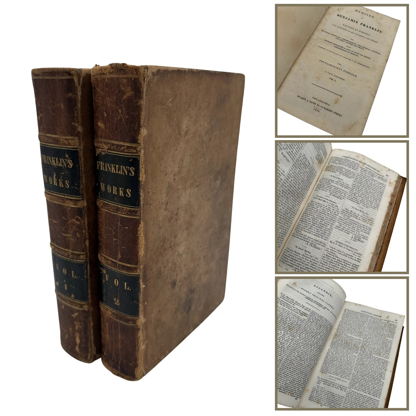 Life and Writings of Benjamin Franklin, Autobiography — 1834 — In two volumes