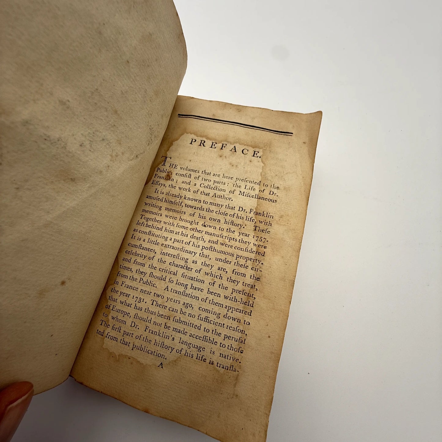 "The Works of the Late Dr. Benjamin Franklin" by Benjamin Franklin — 1797