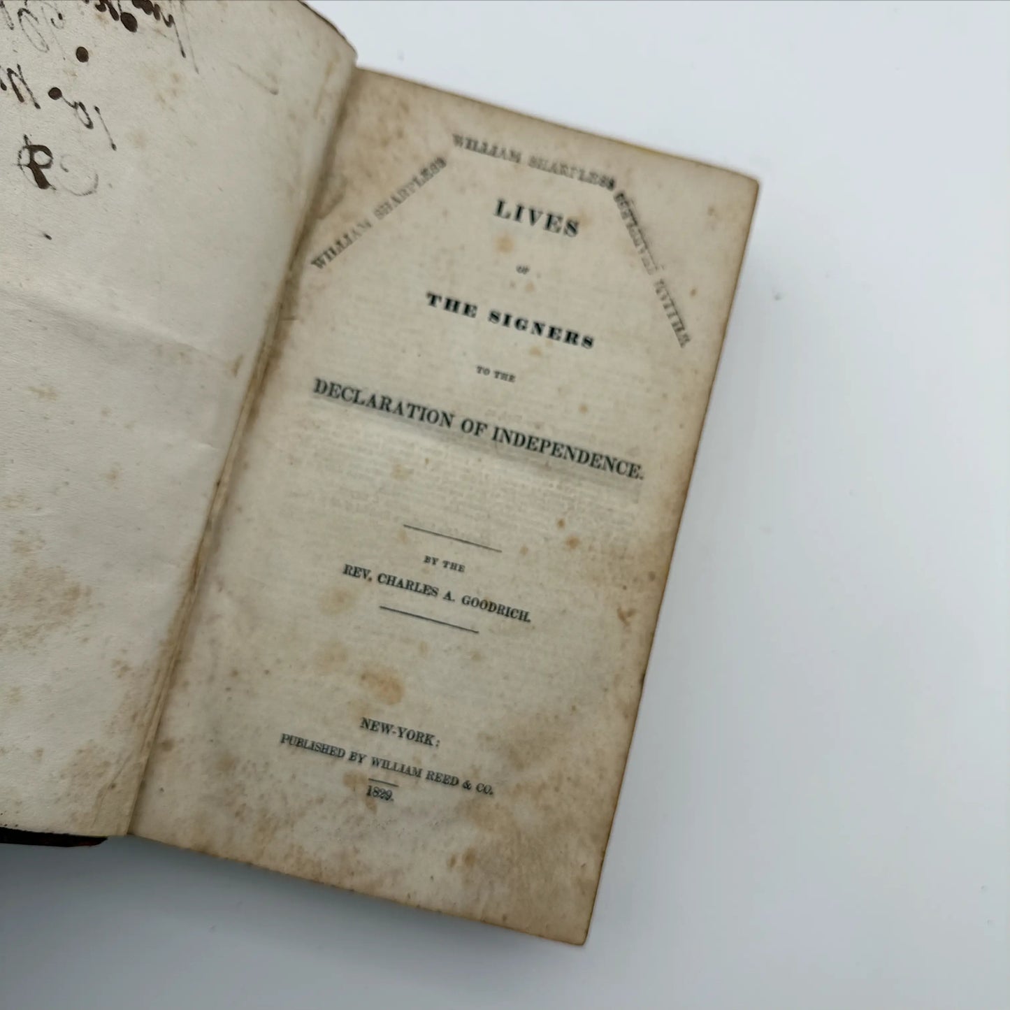 "Lives Of The Signers Of The Declaration Of Independence" — Charles Goodrich — 1829
