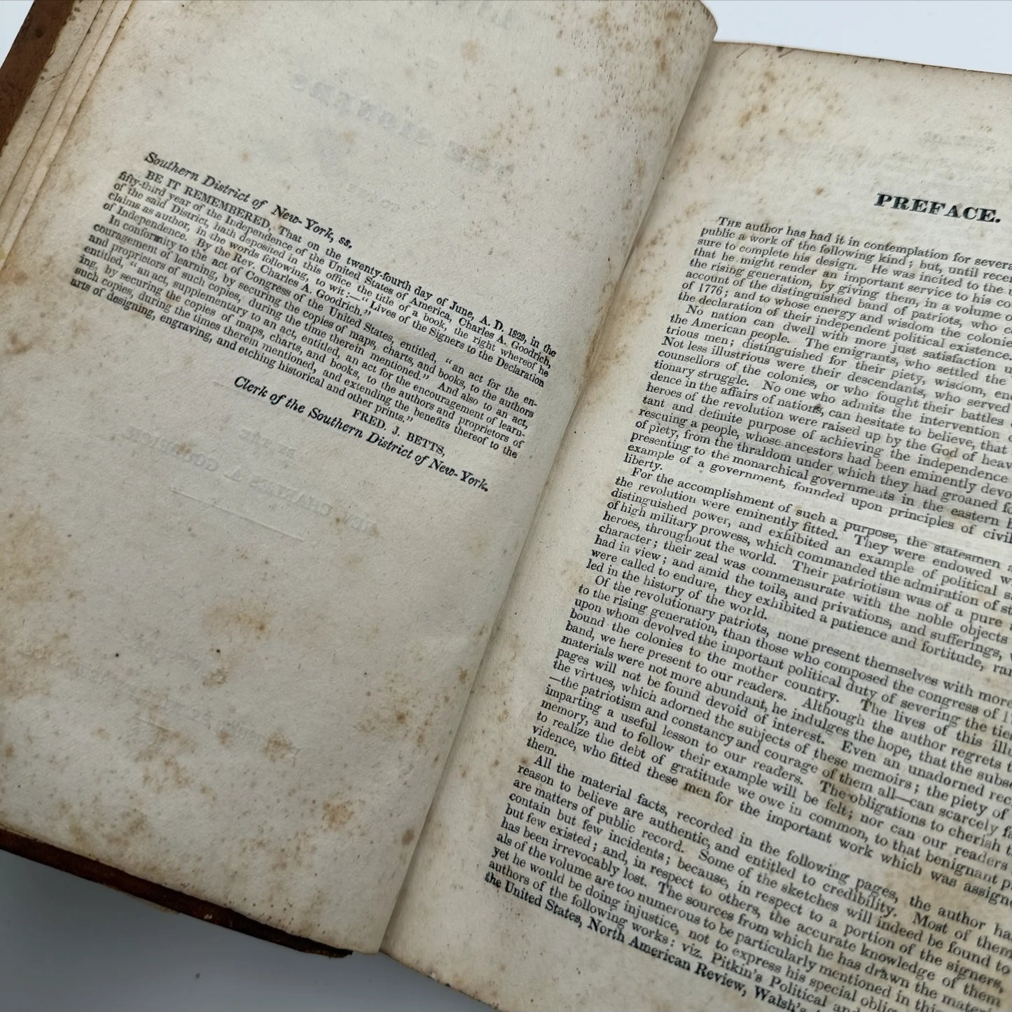 "Lives Of The Signers Of The Declaration Of Independence" — Charles Goodrich — 1829