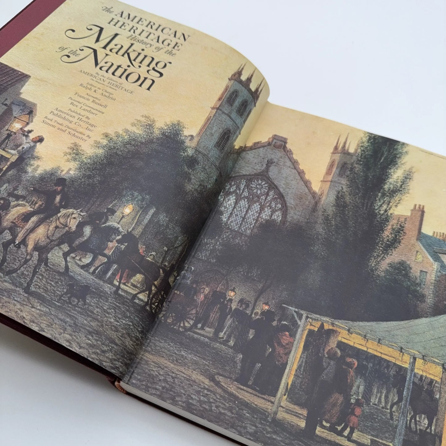 The American Heritage History of The Making of the Nation 1783 - 1860 and American Antiques - Two volume boxed set