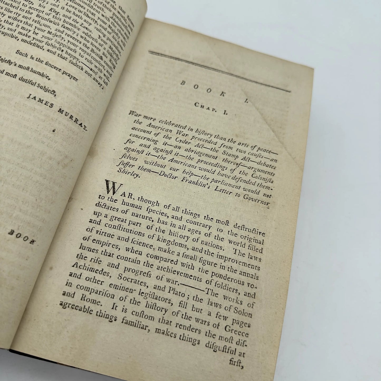 "An Impartial History of the Present War In America" by James Murray — Two volume set