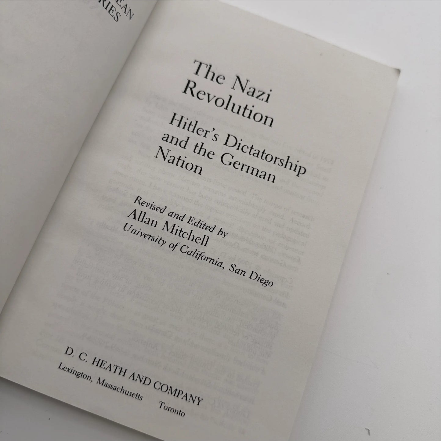 "The Nazi Revolution" by Allan Mitchell