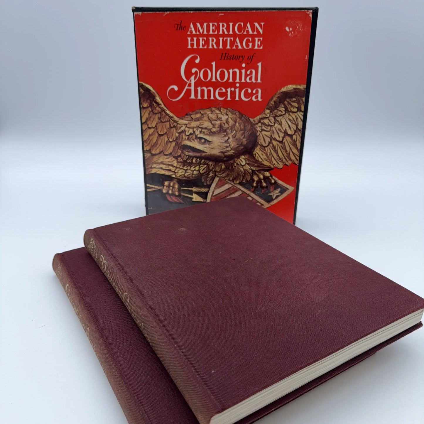 The American Heritage History of the Thirteen Colonies and Colonial Antiques — Two volume boxed set