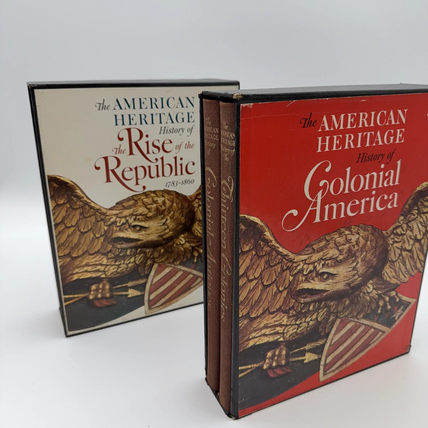 The American Heritage History of the Thirteen Colonies and Colonial Antiques — Two volume boxed set