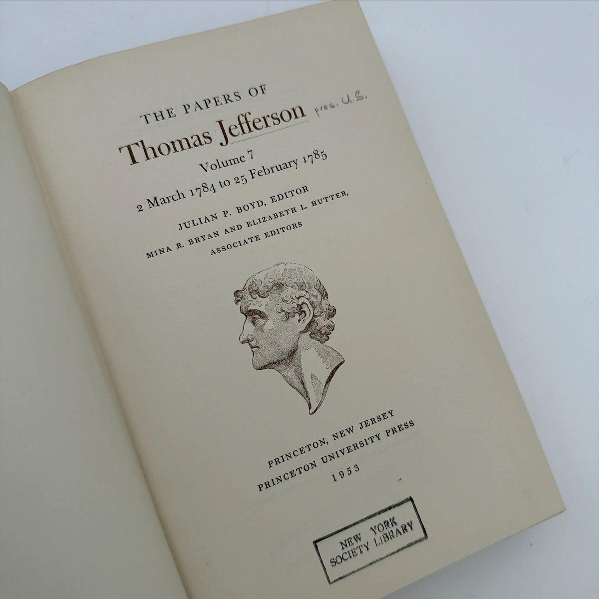 The Papers of Thomas Jefferson — Volumes 4, 7, 8, and 9 — Princeton University Press