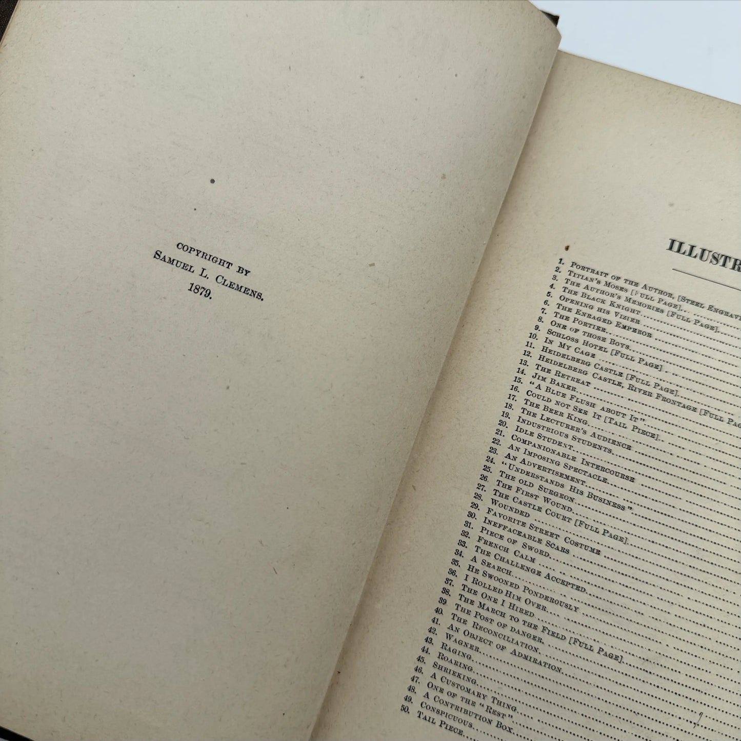 "A Tramp Abroad" by Mark Twain / Samuel Clemens — First edition, second state — 1860