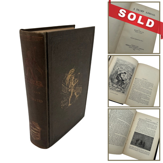 "A Tramp Abroad" by Mark Twain / Samuel Clemens — First edition, second state — 1860