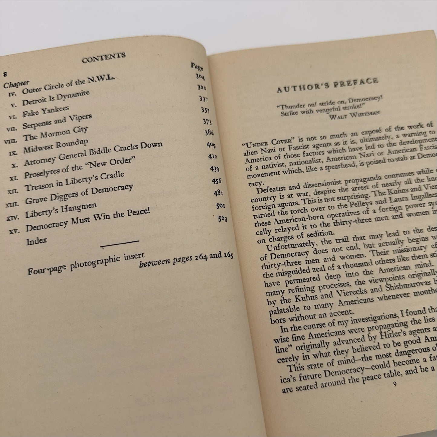 "Under Cover: My Four Years in the Nazi Underworld of America" by John Roy Carlson — 1943